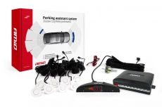 Zestaw czujników parkowania cofania LED 8 sensorów białe /01601/